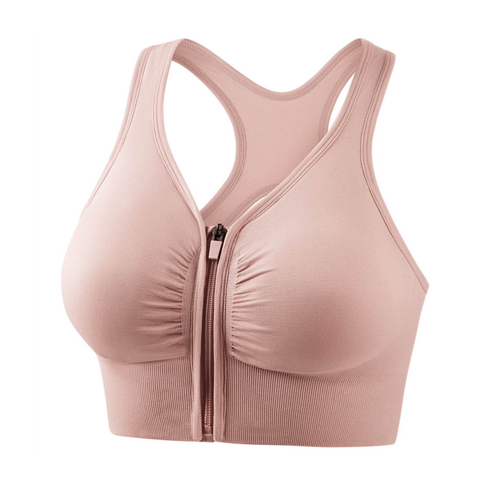 Sports Bra for Women, Padded Racerback High Impact Bras Wirefree Yoga Exercise Athletic Workout Gym Activewear Bra with Removable Cups